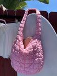 Quilted Hobo Handbag (Pink)