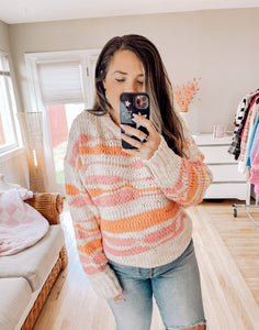 Pink Sunset Knit Sweater