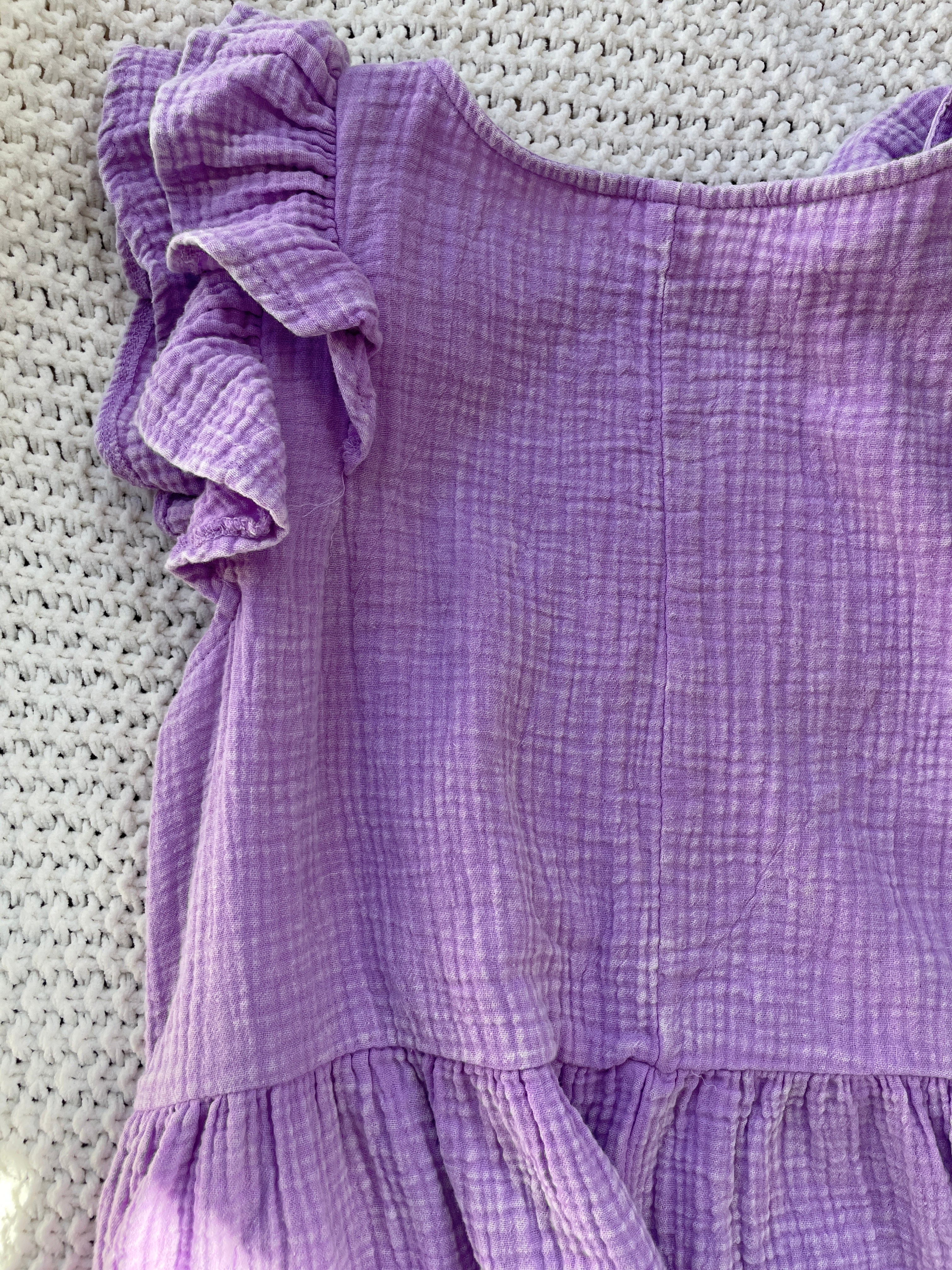 Pretty Ruffle Sleeves Top (Lavender)