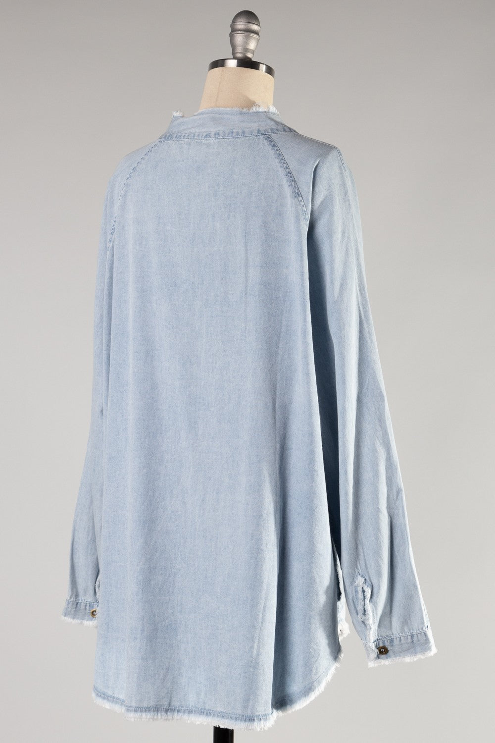 Dolman Sleeve Denim Top