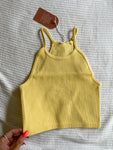 Seamless Rib Knit Brami Bralette (Soft Yellow)