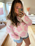 Pink Flowers In Spring Sweater