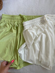 Butterfly Double Layer Shorts (Lime & White)