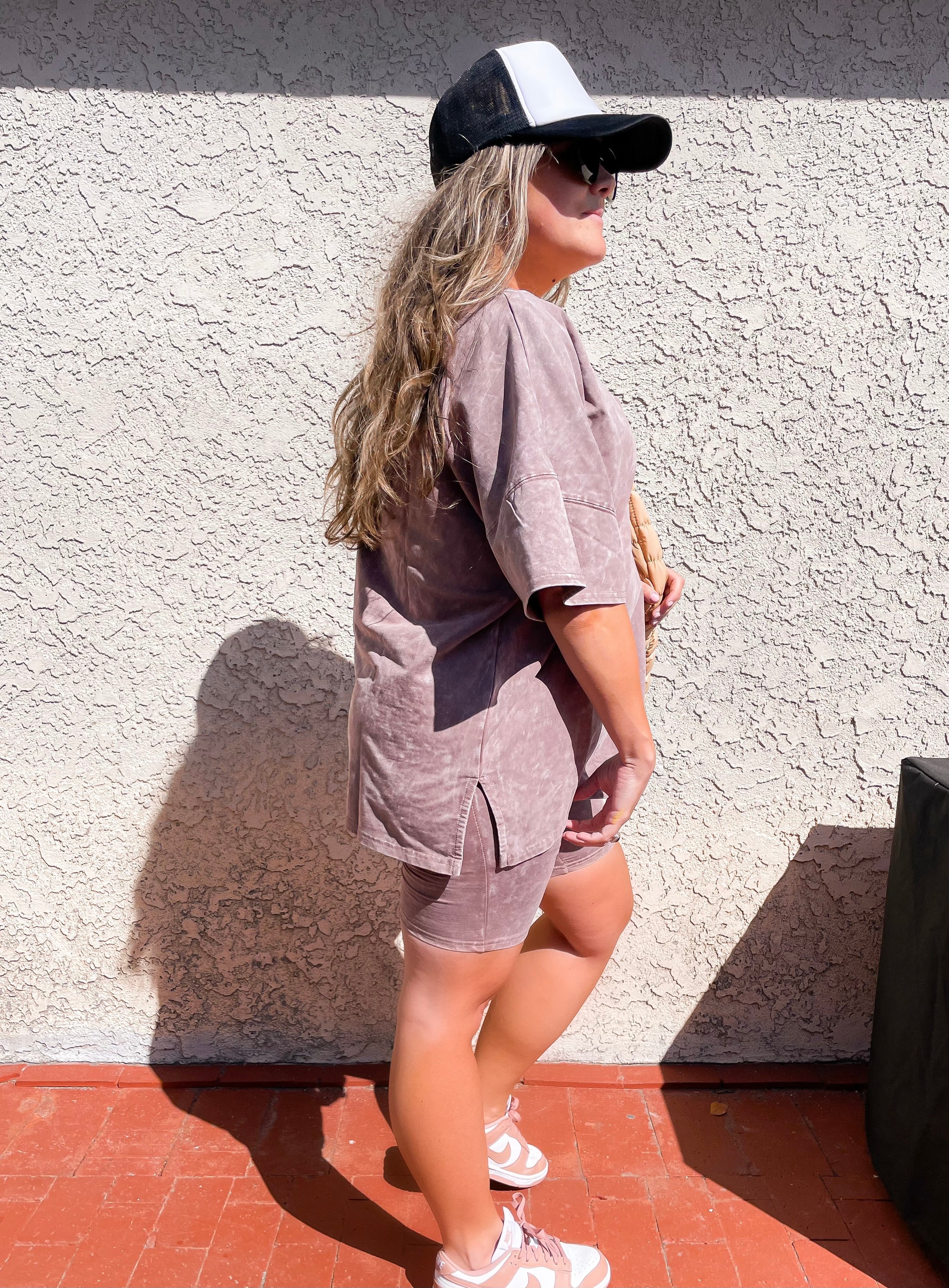 Sunny Babe Dark Taupe Two Piece Set