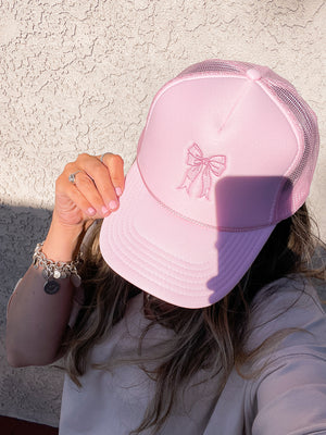 Coquette Embroidered Trucker Hat