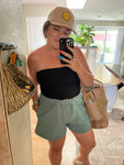Relaxing High Waisted Shorts (Sage)