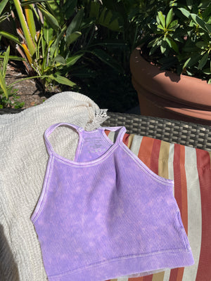 Ribbed Racerback Brami Bralette (Lavendar)