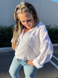 The Better Oversized Button Down Top