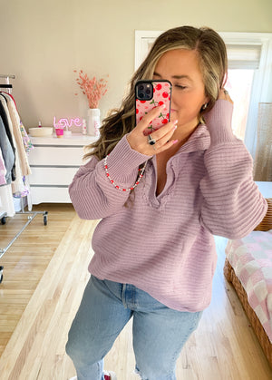 Slouchy Polo Style Sweater
