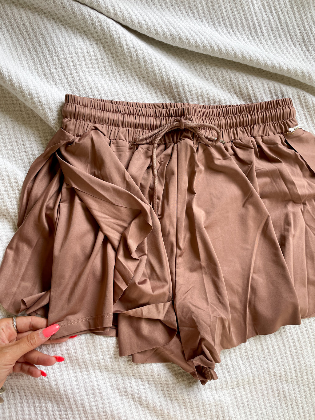 Butterfly Double Layer Shorts (Tan)