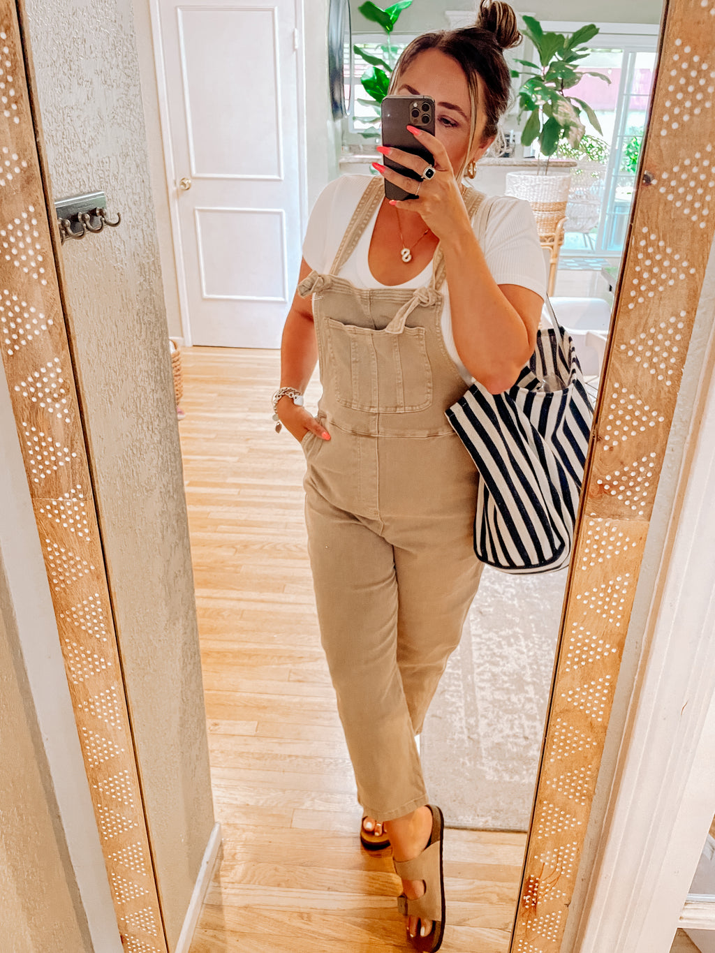 Top Knot Overalls (Latte)