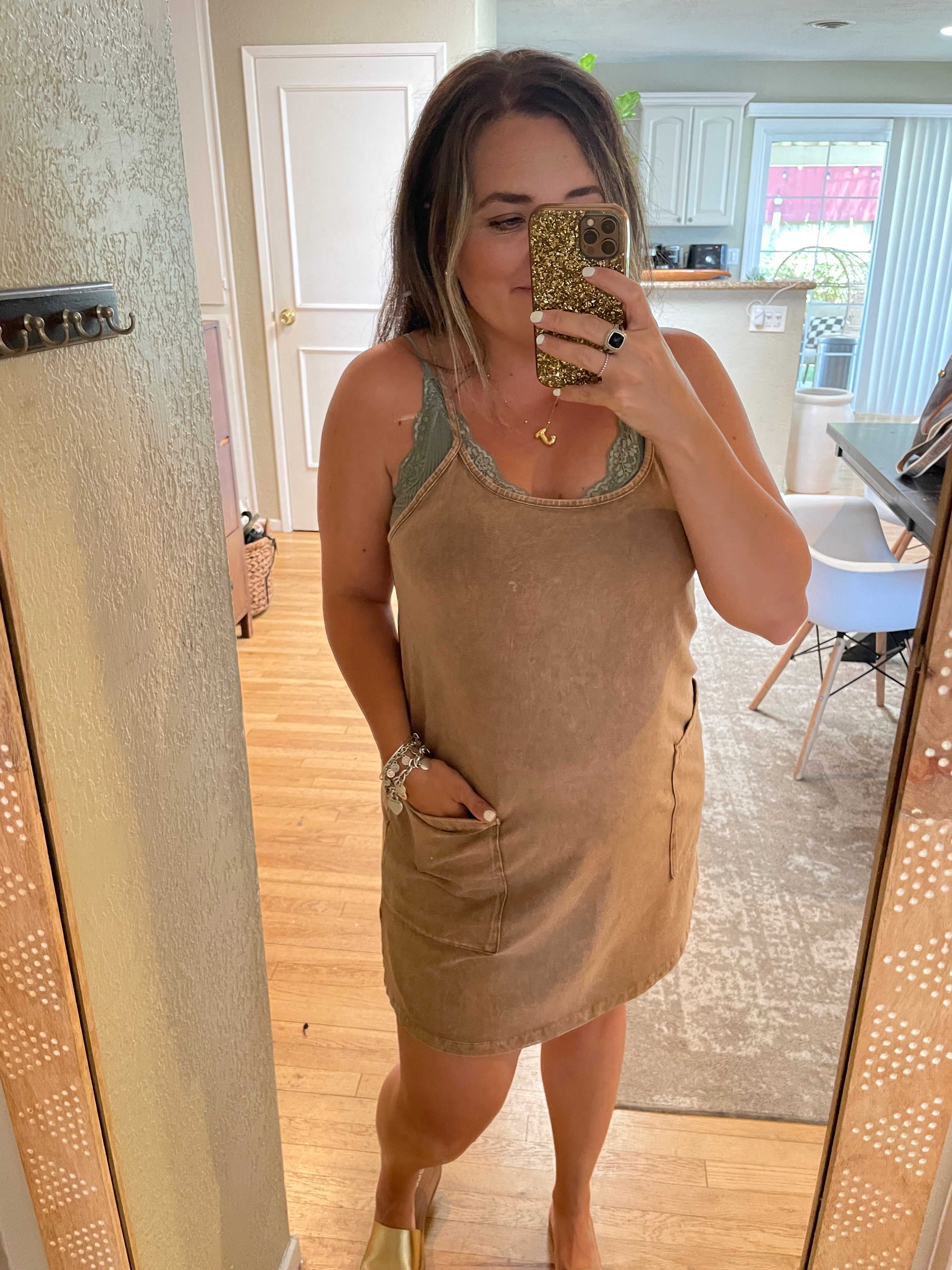 Mineral Taupe Cami Dress