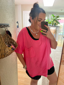 Out Running Errands Tee Shirt (Malibu Pink)