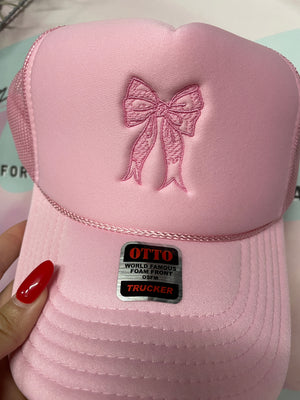 Coquette Embroidered Trucker Hat