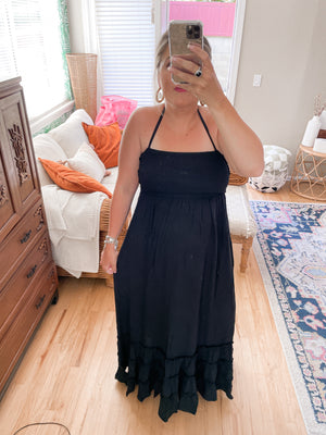 The Perfect Black Strappy Dress
