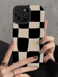 Monochromatic Checkerboard Cell Phone Case