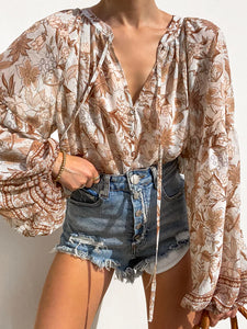 Sunshine Boho Top (Brown)