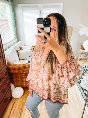 Sunshine Boho Top (Brown)