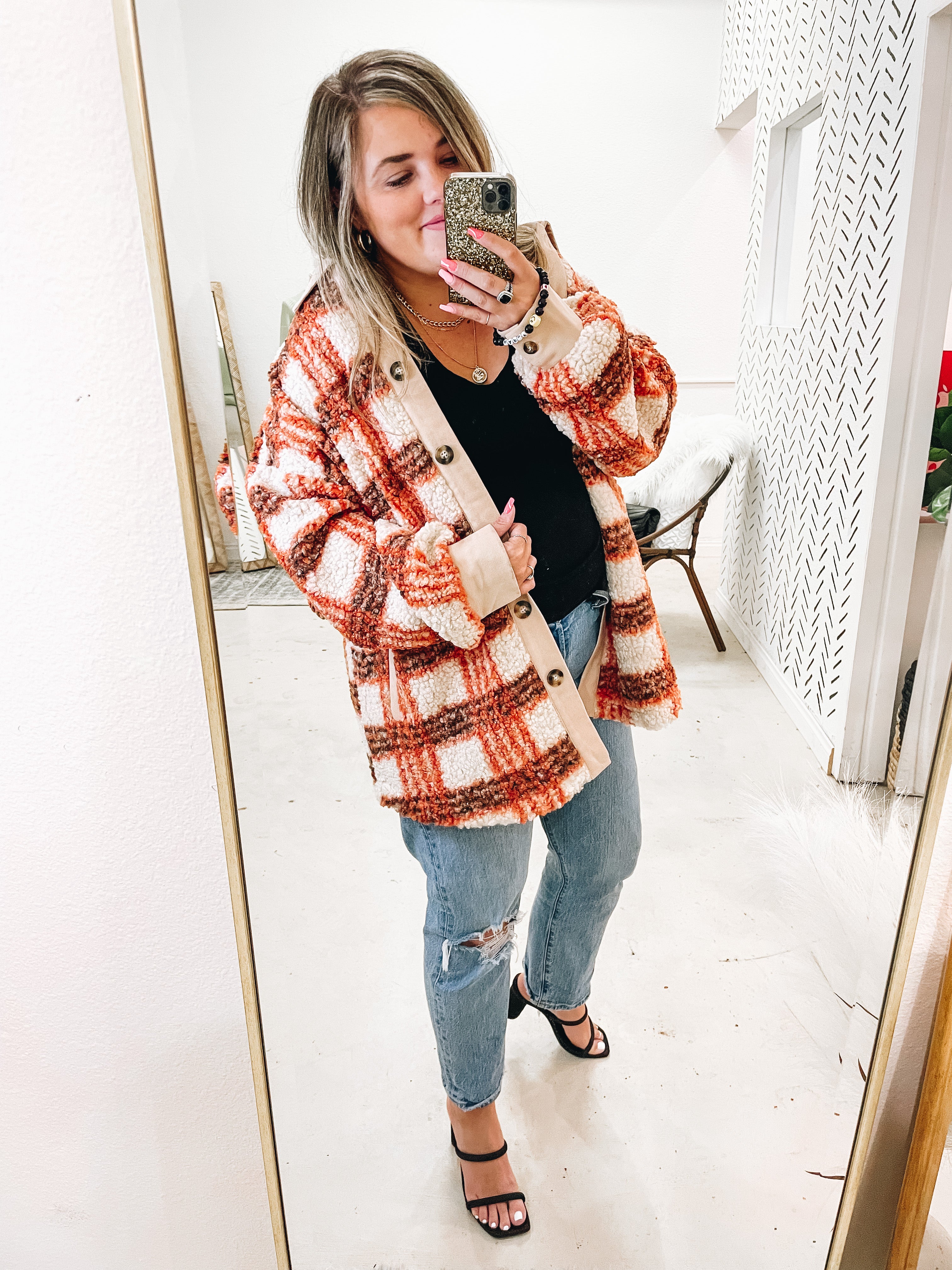 Off The Grid Plaid Shacket Jacket